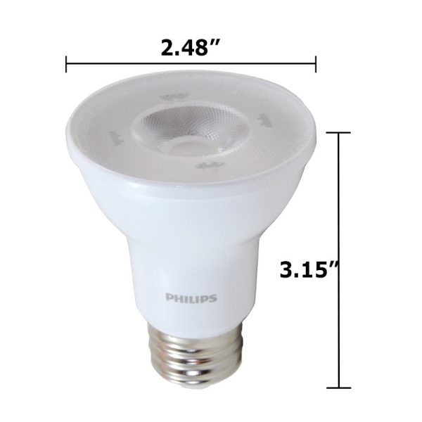 Philips PAR20 Dimmable LED - 6w 2700K Warm White Flood FL35 Bulb - 50w equiv. Hot on Sale