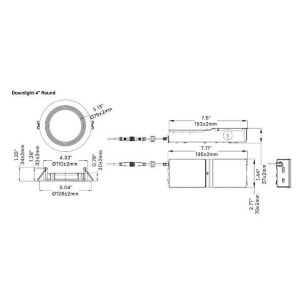 Lightolier 4-in UNV Round LED Downlight dual select Lumen & 5CCT 120-277V Online now