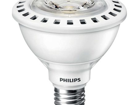 Philips 12.5W PAR30S LED Dimmable Warm White 2700k Flood 25D Bulb For Sale