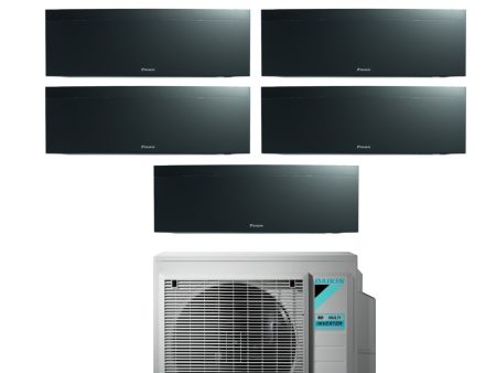 Climatizzatore Condizionatore Daikin Bluevolution Penta Split Inverter serie EMURA BLACK III 9+9+9+9+12 con 5MXM90N R-32 Wi-Fi Integrato 9000+9000+9000+9000+12000 Colore Nero  - Garanzia Italiana Online