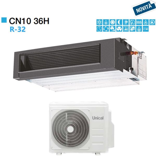 Climatizzatore Condizionatore Unical Canalizzabile 36000 Btu CN10 36H classe A++ A+ Gas R-32 Novità Discount