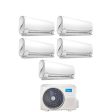 Climatizzatore Condizionatore Midea Penta Split Inverter serie BreezeleSS+ 9+9+9+9+12 con M5O-42FN8-Q R-32 Wi-Fi Integrato 9000+9000+9000+9000+12000 - Novità Hot on Sale