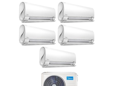 Climatizzatore Condizionatore Midea Penta Split Inverter serie BreezeleSS+ 9+9+9+9+12 con M5O-42FN8-Q R-32 Wi-Fi Integrato 9000+9000+9000+9000+12000 - Novità Hot on Sale