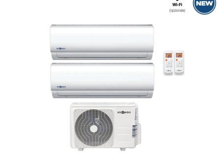 Climatizzatore Condizionatore Dual Split Inverter R-32 Hokkaido Active Line 9000+9000 btu con HCKU 470 Z2 Wi-Fi Optional 9+9 on Sale