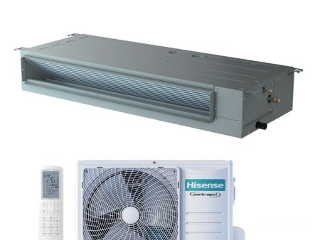 Climatizzatore Condizionatore Hisense Inverter Canalizzato Canalizzabile serie TURBO 9000 Btu ADT26UX4RBL8 + AUW26U4RS8 Monofase R-32 Wi-Fi Optional Classe A++ A+ con Telecomando di serie Hot on Sale