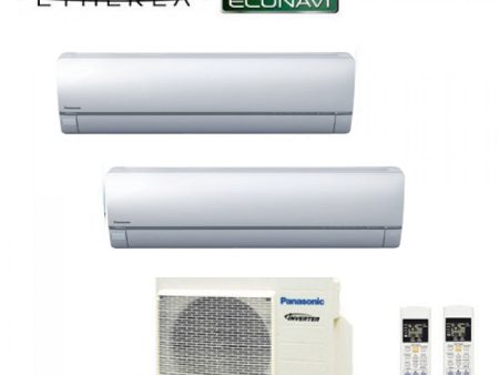 Climatizzatore Condizionatore PANASONIC DUAL SPLIT INVERTER ETHEREA SILVER 9000+9000 con CU-2E15SBE 9+9 Sale