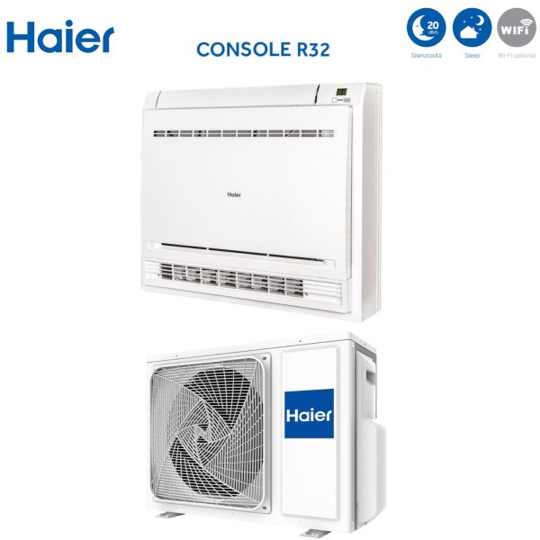 Climatizzatore Condizionatore Haier Console Pavimento Inverter 15000 Btu AF42S2SD1FA R-32 Wi-Fi Optional con Telecomando di Serie - Novità on Sale