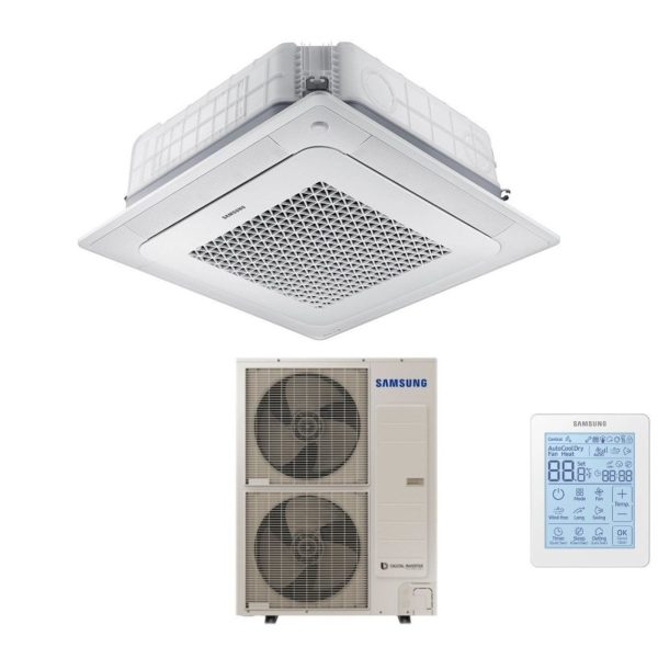 Climatizzatore Condizionatore Samsung Inverter Cassetta 4 Vie WindFree 48000 btu AC140NN4DKH Trifase con Telecomando Wireless e Pannello Incluso Online now