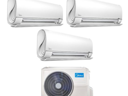 Climatizzatore Condizionatore Midea Trial Split Inverter serie BreezeleSS+ 12+12+12 con M3OF-27HFN8-Q R-32 Wi-Fi Integrato 12000+12000+12000 - Novità For Cheap