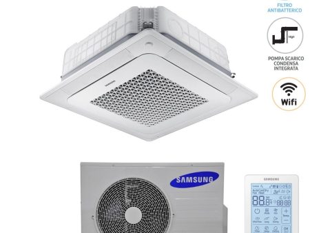 Climatizzatore Condizionatore Samsung Inverter Cassetta a 4 Vie WindFree 24000 btu AC071NN4DKH Monofase Wi-Fi Optional con Telecomando Wireless e Pannello Incluso For Cheap