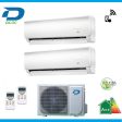 CLIMATIZZATORE CONDIZIONATORE DILOC DUAL SPLIT INVERTER serie WALL 9+12 con WALL-OUT200 classe A++ 9000+12000 Wi-Fi INCLUSO on Sale