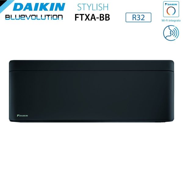 Climatizzatore Condizionatore Daikin Bluevolution Trial Split Inverter serie STYLISH TOTAL BLACK 7+9+9 con 3MXM52N R-32 Wi-Fi Integrato 7000+9000+9000 Colore Nero - Garanzia Italiana on Sale