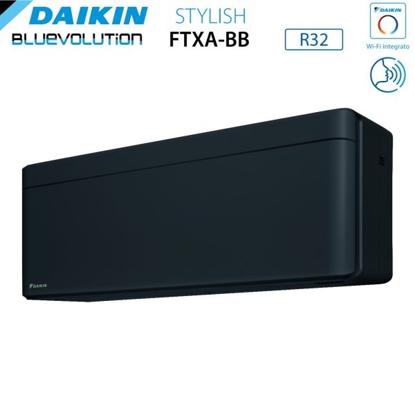 Climatizzatore Condizionatore Daikin Bluevolution Trial Split Inverter serie STYLISH TOTAL BLACK 7+9+9 con 3MXM52N R-32 Wi-Fi Integrato 7000+9000+9000 Colore Nero - Garanzia Italiana on Sale