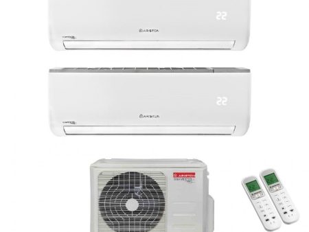 CLIMATIZZATORE CONDIZIONATORE ARISTON DUAL SPLIT INVERTER serie NEVIS 9+12 con DUAL 55 XD0B-O 9000+12000 For Sale