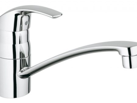 Miscelatore Rubinetto Monocomando Per Lavello Grohe Eurosmart 33281001 bocca bassa con limitatore di portata on Sale