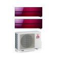 Climatizzatore Condizionatore Mitsubishi Electric Dual Split Inverter serie Kirigamine Style MSZ-LN 9+18 con MXZ-2F53VF Ruby Red R-32 Wi-Fi Integrato Colore Rosso 9000+18000 Sale