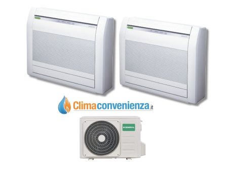 Climatizzatore Condizionatore Dual Split Inverter Pavimento Fujitsu General Serie LVCA 9000+12000 con AOHG18LAC2 9+12 btu Hot on Sale