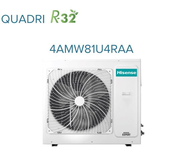 Climatizzatore Condizionatore Hisense Quadri Split Console 9+9+9+9 con 4AMW81U4RAA R-32 Wi-Fi Optional Con Telecomando di Serie 9000+9000+9000+9000 - Novità Online Sale