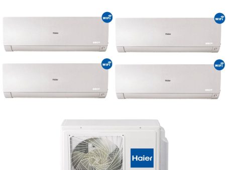 Climatizzatore Condizionatore Quadri Split Inverter HAIER serie FLEXIS White 7000+7000+9000+18000 btu con 4U75S2SR2FA wifi integrato R-32 Wi-Fi 7+7+9+18 - Novità Fashion