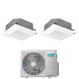 Climatizzatore Condizionatore Hisense Dual Split Inverter a Cassetta 9+12 con 2AMW52U4RXC R-32 Wi-Fi Optional 9000+12000 con Telecomando e Pannello Incluso Supply