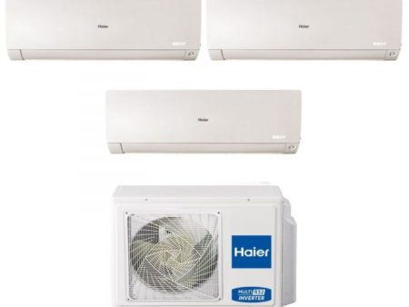 Climatizzatore Condizionatore Haier Trial Split Inverter serie FLEXIS PLUS WHITE 7+12+12 con 3U70S2SR3FA R-32 Wi-Fi Integrato Colore Bianco 7000+12000+12000 Sale