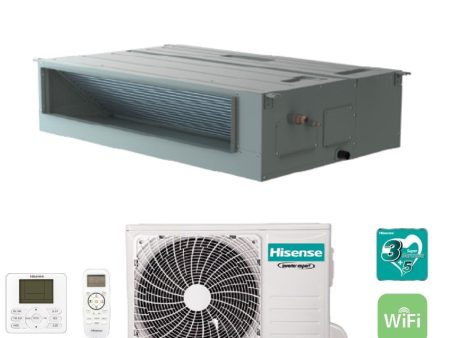 Climatizzatore Condizionatore Hisense Inverter Canalizzato Canalizzabile 30000 Btu AUD90UX4RDH5 R-32 Wi-Fi Optional con Telecomando di Serie e Cablato - Novità Online Hot Sale