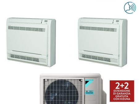 Climatizzatore Condizionatore Daikin Bluevolution a Pavimento Dual Split Inverter serie FVXM-F 12+12 con 2MXM50A R-32 Wi-Fi Optional Con Telecomando ad Infrarossi Incluso 12000+12000 Garanzia Italiana Online now