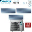 Climatizzatore Condizionatore Daikin Bluevolution Trial Split Inverter serie EMURA SILVER III 7+7+18 con 3MXM68N R-32 Wi-Fi Integrato 7000+7000+18000 Colore Argento - Garanzia Italiana For Cheap