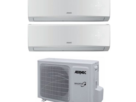 Climatizzatore Condizionatore Aermec Dual Split Inverter Serie SLG 9+9 con MLG520 R-32 Wi-Fi Optional 9000+9000 Supply