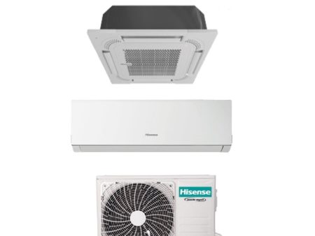 Climatizzatore Condizionatore Hisense Dual Split a Cassetta 9000 + New Comfort 7000 con 2AMW42U4RGC R-32 Wi-Fi Optional 9000+7000 Con Telecomando e Pannello Incluso - Novità Hot on Sale