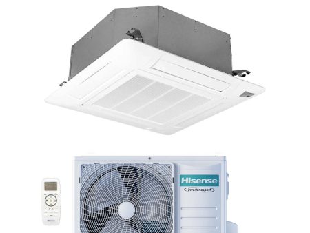 Climatizzatore Condizionatore Hisense Inverter a Cassetta serie TURBO 12000 Btu ACT35UR4RCC8 + AUW35U4RS8 R-32 Wi-Fi Optional Classe A++ A+ con Telecomando e Pannello Incluso For Sale