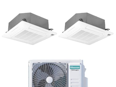 Climatizzatore Condizionatore Hisense Dual Split Inverter a Cassetta 9+9 con 2AMW35U4RGC R-32 Wi-Fi Optional 9000+9000 con Telecomando e Pannello Incluso Discount