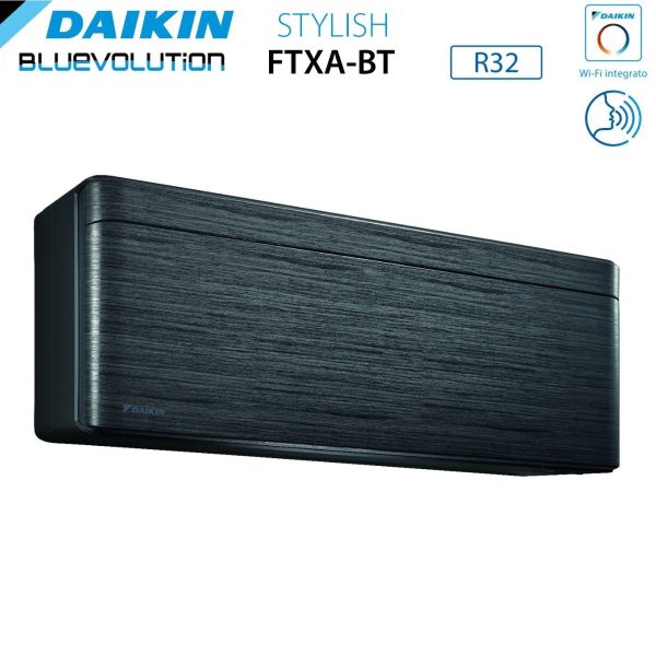 Climatizzatore Condizionatore Daikin Bluevolution Dual Split Inverter serie STYLISH REAL BLACKWOOD 7+12 con 2MXM40A R-32 Wi-Fi Integrato 7000+12000 Colore Legno Nero Garanzia Italiana Cheap