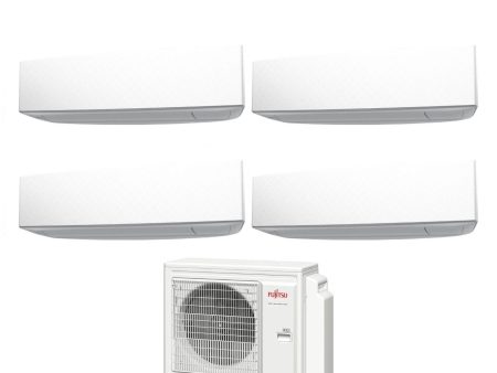 Climatizzatore Condizionatore Fujitsu Quadri Split Inverter serie KE WHITE 9+12+14+14 con AOYG30KBTA4 R-32 Wi-Fi Integrato 9000+12000+14000+14000 Colore Bianco Discount