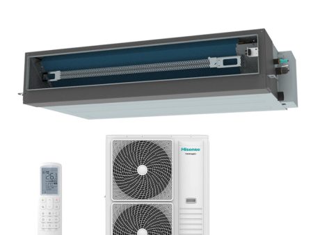 Climatizzatore Condizionatore Hisense Inverter Canalizzato Canalizzabile serie TURBO 42000 Btu AUD125UX4REH8 + AUW125U6RN8 Trifase R-32 Wi-Fi Optional con Telecomando di serie Online