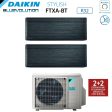 Climatizzatore Condizionatore Daikin Bluevolution Dual Split Inverter serie STYLISH REAL BLACKWOOD 7+12 con 2MXM40A R-32 Wi-Fi Integrato 7000+12000 Colore Legno Nero Garanzia Italiana Cheap