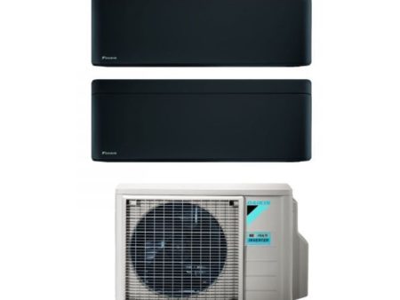 Climatizzatore Condizionatore Daikin Bluevolution Dual Split Inverter serie STYLISH TOTAL BLACK 7+12 con 2MXM50A R-32 Wi-Fi Integrato 7000+12000 Colore Nero Garanzia Italiana For Cheap