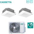 Climatizzatore Condizionatore Hisense Dual Split Inverter a Cassetta 9+9 con 2AMW35U4RGC R-32 Wi-Fi Optional 9000+9000 con Telecomando e Pannello Incluso Discount