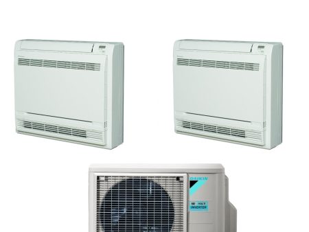 Climatizzatore Condizionatore Daikin Bluevolution a Pavimento Dual Split Inverter serie FVXM-F 9+9 con 2MXM40A R-32 Wi-Fi Optional Con Telecomando ad Infrarossi Incluso 9000+9000 Garanzia Italiana Hot on Sale