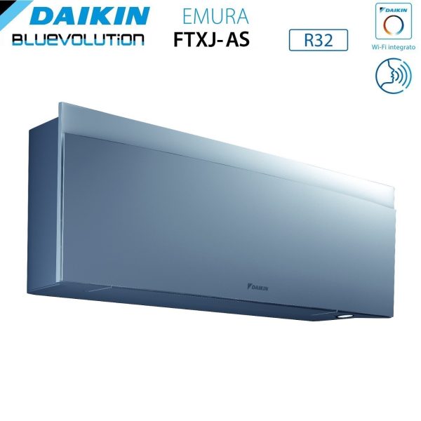 Climatizzatore Condizionatore Daikin Bluevolution Trial Split Inverter serie EMURA SILVER III 7+7+18 con 3MXM68N R-32 Wi-Fi Integrato 7000+7000+18000 Colore Argento - Garanzia Italiana For Cheap