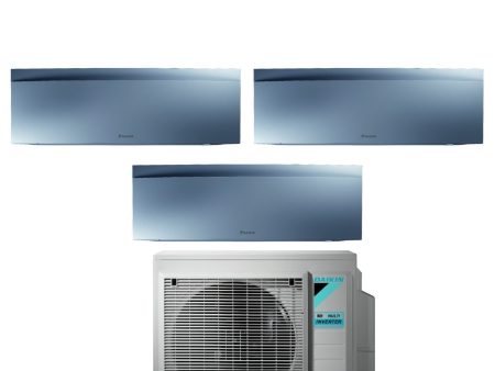 Climatizzatore Condizionatore Daikin Bluevolution Trial Split Inverter serie EMURA SILVER III 7+7+18 con 3MXM68N R-32 Wi-Fi Integrato 7000+7000+18000 Colore Argento - Garanzia Italiana For Cheap