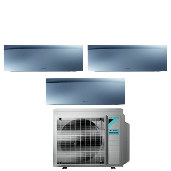 Climatizzatore Condizionatore Daikin Bluevolution Trial Split Inverter serie EMURA SILVER III 7+7+18 con 3MXM68N R-32 Wi-Fi Integrato 7000+7000+18000 Colore Argento - Garanzia Italiana For Cheap