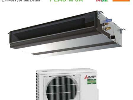 Climatizzatore Condizionatore Mitsubishi Electric Canalizzato Canalizzabile Power Inverter Media Prevalenza 12000 Btu PEAD-M35JA + PUZ-ZM35VKA R-32 Wi-Fi Optional Supply