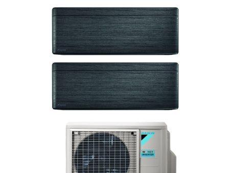 Climatizzatore Condizionatore Daikin Bluevolution Dual Split Inverter serie STYLISH REAL BLACKWOOD 7+12 con 2MXM40A R-32 Wi-Fi Integrato 7000+12000 Colore Legno Nero Garanzia Italiana Cheap