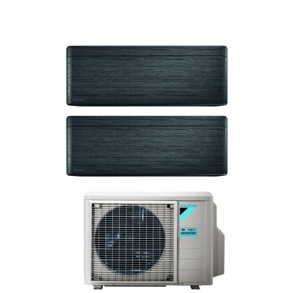 Climatizzatore Condizionatore Daikin Bluevolution Dual Split Inverter serie STYLISH REAL BLACKWOOD 7+12 con 2MXM40A R-32 Wi-Fi Integrato 7000+12000 Colore Legno Nero Garanzia Italiana Cheap