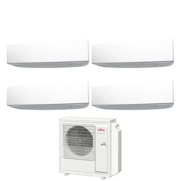 Climatizzatore Condizionatore Fujitsu Quadri Split Inverter serie KE WHITE 9+9+12+12 con AOYG30KBTA4 R-32 Wi-Fi Integrato 9000+9000+12000+12000 Colore Bianco Sale