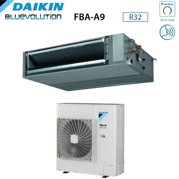 Climatizzatore Condizionatore Daikin Bluevolution Canalizzato Canalizzabile Media Prevalenza 48000 Btu FBA140A + AZAS140MY1 Trifase R-32 Wi-Fi Optional on Sale